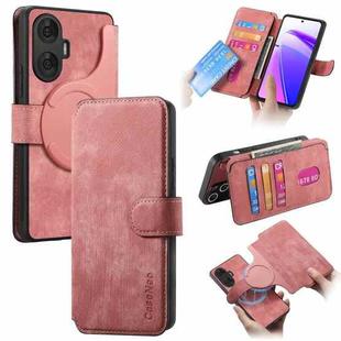 For Realme C55 CaseNeo MagSafe RFID Anti-theft Retro Leather Phone Case(Pink)