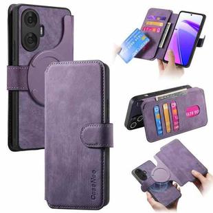 For Realme C55 CaseNeo MagSafe RFID Anti-theft Retro Leather Phone Case(Purple)