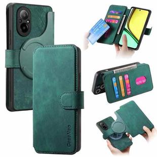 For Realme C67 4G CaseNeo MagSafe RFID Anti-theft Retro Leather Phone Case(Green)