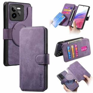 For Realme GT7 Pro CaseNeo MagSafe RFID Anti-theft Retro Leather Phone Case(Purple)