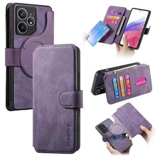 For Realme Neo7 CaseNeo MagSafe RFID Anti-theft Retro Leather Phone Case(Purple)