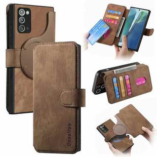 For Samsung Galaxy Note20 CaseNeo MagSafe RFID Anti-theft Retro Leather Phone Case(Brown)