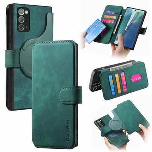 For Samsung Galaxy Note20 CaseNeo MagSafe RFID Anti-theft Retro Leather Phone Case(Green)