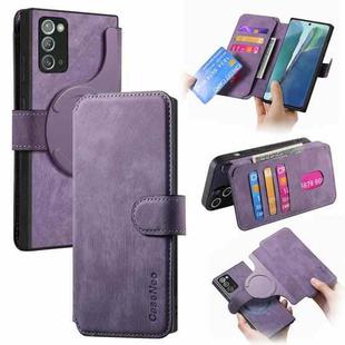 For Samsung Galaxy Note20 CaseNeo MagSafe RFID Anti-theft Retro Leather Phone Case(Purple)