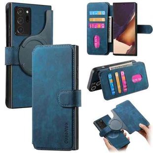 For Samsung Galaxy Note20 Ultra CaseNeo MagSafe RFID Anti-theft Retro Leather Phone Case(Blue)