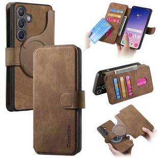 For Samsung Galaxy S24+ 5G CaseNeo MagSafe RFID Anti-theft Retro Leather Phone Case(Brown)
