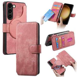 For Samsung Galaxy S23 5G CaseNeo MagSafe RFID Anti-theft Retro Leather Phone Case(Pink)