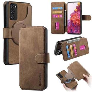 For Samsung Galaxy S20 FE CaseNeo MagSafe RFID Anti-theft Retro Leather Phone Case(Brown)