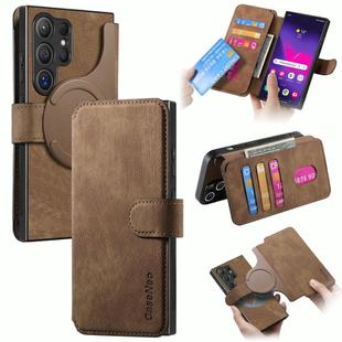 For Samsung Galaxy S25 Ultra 5G CaseNeo MagSafe RFID Anti-theft Retro Leather Phone Case(Brown)