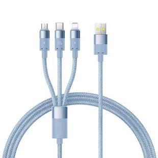 Baseus StarSpeed 1.5m USB to Micro USB, 8 Pin, Type-C 100W Fast Charging Data Cable 7.5W for iPhone(Galaxy Blue)