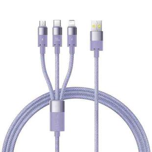 Baseus StarSpeed 1.5m USB to Micro USB, 8 Pin, Type-C 100W Fast Charging Data Cable 18W for iPhone(Nebula Purple)