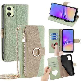 For Samsung Galaxy A05 4G Crossbody Litchi Texture Leather Phone Case(Green)