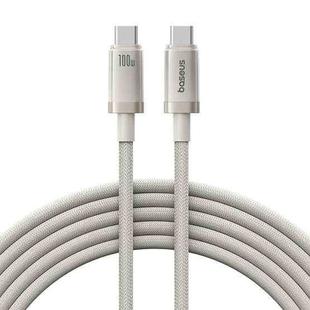 Baseus Titanium Alloy Series 100W USB-C / Type-C to Type-C Fast Charging Cable, Length:2m(Gold)