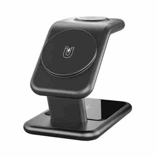 Y10 15W 3 in 1 Magnetic Wireless Charger Stand(Black)