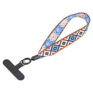 Retro Ethnic Style Mobile Phone Anti-lost Wrist Strap Lanyard Short Lanyard(Dark Blue)