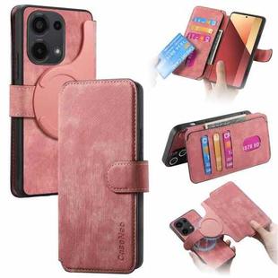 For Redmi Note 13 Pro 4G CaseNeo MagSafe RFID Anti-theft Retro Leather Phone Case(Pink)