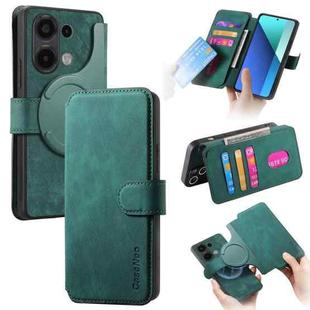 For Redmi Note 13 4G CaseNeo MagSafe RFID Anti-theft Retro Leather Phone Case(Green)