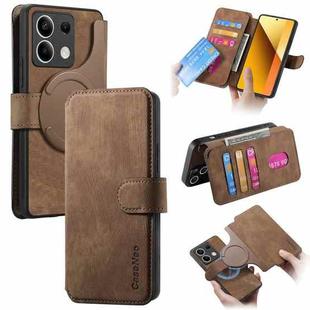 For Redmi Note 13 5G CaseNeo MagSafe RFID Anti-theft Retro Leather Phone Case(Brown)