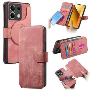 For Redmi Note 13 5G CaseNeo MagSafe RFID Anti-theft Retro Leather Phone Case(Pink)