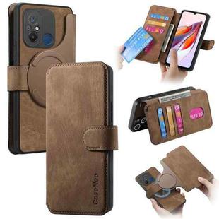 For Redmi 12C CaseNeo MagSafe RFID Anti-theft Retro Leather Phone Case(Brown)