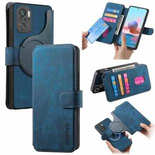 For Redmi Note 10 4G / Note 10S CaseNeo MagSafe RFID Anti-theft Retro Leather Phone Case(Blue)