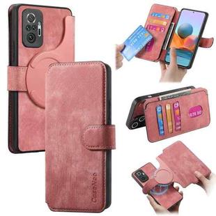 For Redmi Note 10 Pro 4G CaseNeo MagSafe RFID Anti-theft Retro Leather Phone Case(Pink)