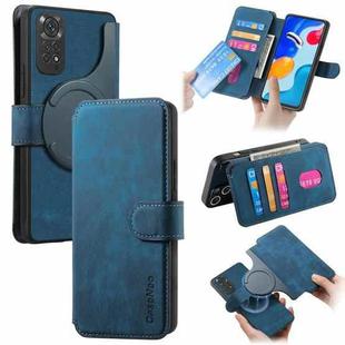 For Redmi Note 11S 4G CaseNeo MagSafe RFID Anti-theft Retro Leather Phone Case(Blue)