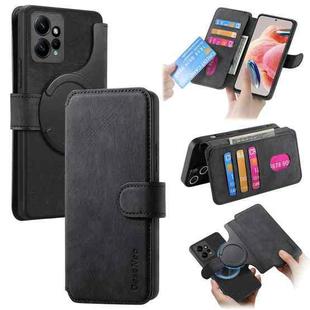 For Redmi Note 12 4G Global CaseNeo MagSafe RFID Anti-theft Retro Leather Phone Case(Black)