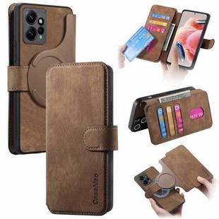 For Redmi Note 12 4G Global CaseNeo MagSafe RFID Anti-theft Retro Leather Phone Case(Brown)