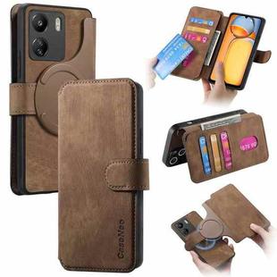 For Redmi 13C 4G / 13R CaseNeo MagSafe RFID Anti-theft Retro Leather Phone Case(Brown)