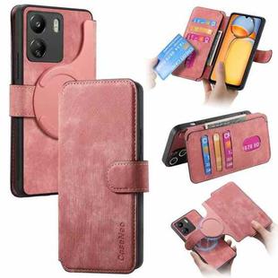 For Redmi 13C 4G / 13R CaseNeo MagSafe RFID Anti-theft Retro Leather Phone Case(Pink)