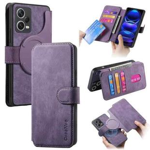 For Redmi Note 12 Pro+ 5G CaseNeo MagSafe RFID Anti-theft Retro Leather Phone Case(Purple)