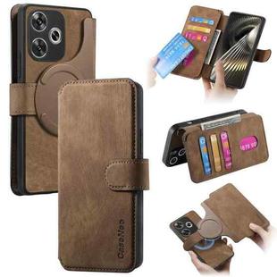 For Redmi Turbo 3 5G CaseNeo MagSafe RFID Anti-theft Retro Leather Phone Case(Brown)