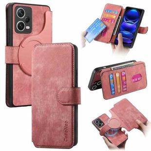 For Redmi Note 12 Pro 5G CaseNeo MagSafe RFID Anti-theft Retro Leather Phone Case(Pink)