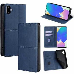 For Samsung Galaxy F06 5G Cow Texture Magnetic Leather Phone Case(Blue)