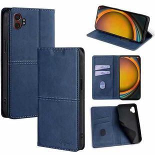 For Samsung Galaxy Xcover 7 Pro 5G Cow Texture Magnetic Leather Phone Case(Blue)