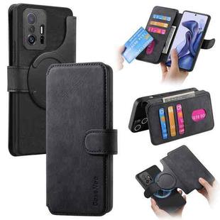 For Xiaomi Mi 11T / 11T Pro 5G CaseNeo MagSafe RFID Anti-theft Retro Leather Phone Case(Black)