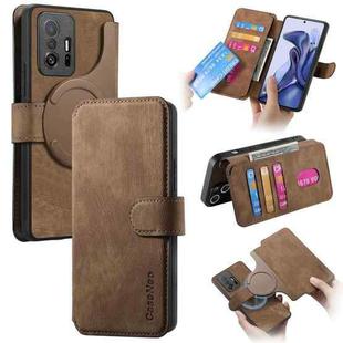 For Xiaomi Mi 11T / 11T Pro 5G CaseNeo MagSafe RFID Anti-theft Retro Leather Phone Case(Brown)