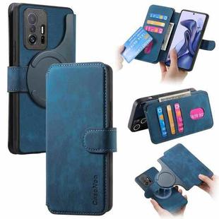 For Xiaomi Mi 11T / 11T Pro 5G CaseNeo MagSafe RFID Anti-theft Retro Leather Phone Case(Blue)