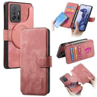 For Xiaomi Mi 11T / 11T Pro 5G CaseNeo MagSafe RFID Anti-theft Retro Leather Phone Case(Pink)