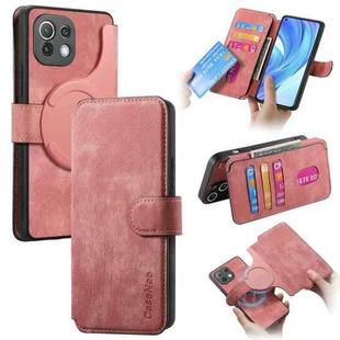 For Xiaomi Mi 11 Lite CaseNeo MagSafe RFID Anti-theft Retro Leather Phone Case(Pink)