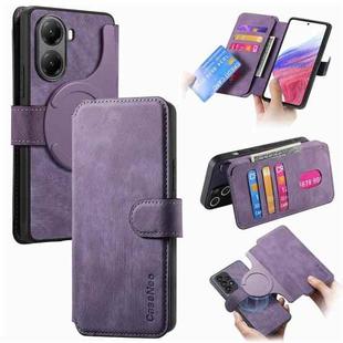 For Xiaomi Poco X7 Pro CaseNeo MagSafe RFID Anti-theft Retro Leather Phone Case(Purple)
