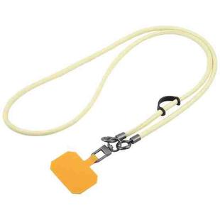 Leather Crossbody Phone Lanyard Anti-lost Long Lanyard(Yellow)