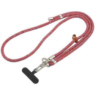 8mm Silver Buckle Adjustable Anti-lost Crossbody Mobile Phone Neck Lanyard(Red)