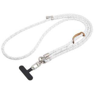 8mm Silver Buckle Adjustable Anti-lost Crossbody Mobile Phone Neck Lanyard(Mixed White)