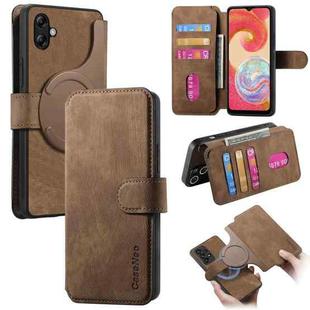 For Samsung Galaxy A04e CaseNeo MagSafe RFID Anti-theft Retro Leather Phone Case(Brown)
