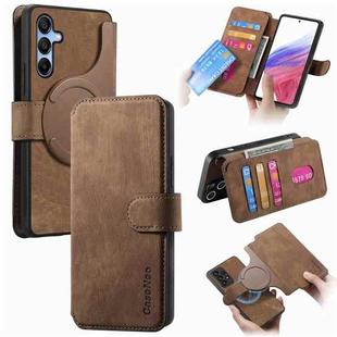 For Samsung Galaxy A16 CaseNeo MagSafe RFID Anti-theft Retro Leather Phone Case(Brown)