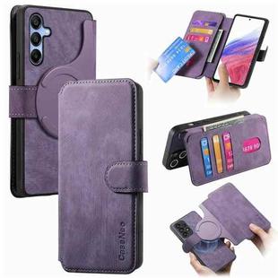 For Samsung Galaxy A16 CaseNeo MagSafe RFID Anti-theft Retro Leather Phone Case(Purple)