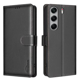 For Tecno Camon 40 Litchi Texture RFID Anti-theft Leather Phone Case(Black)