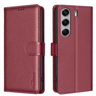 For Tecno Camon 40 Pro 5G Litchi Texture RFID Anti-theft Leather Phone Case(Red)